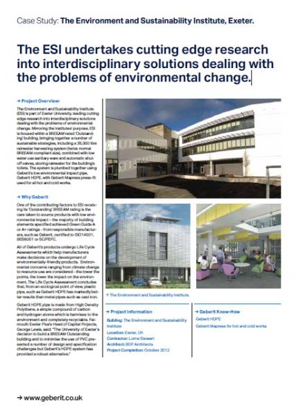 The Environment and Sustainability Institute (ESI)