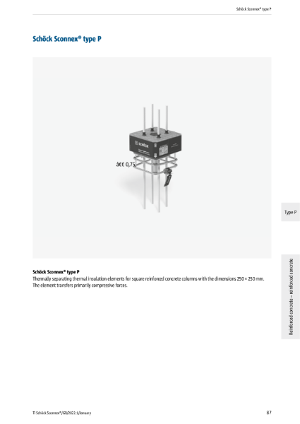 Technical Information Schöck Sconnex Type P