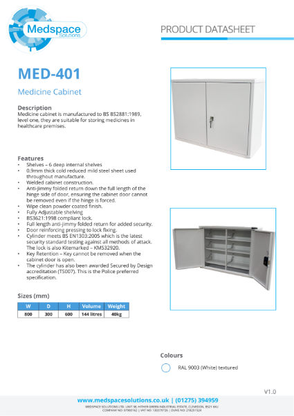 MED-401 - Medicine Cabinet