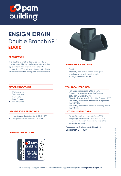 ED010 - 69° DOUBLE BRANCH
