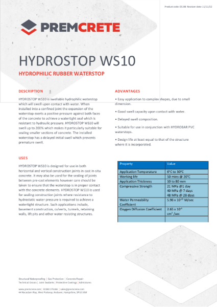 Hydrostop WS10 TDS