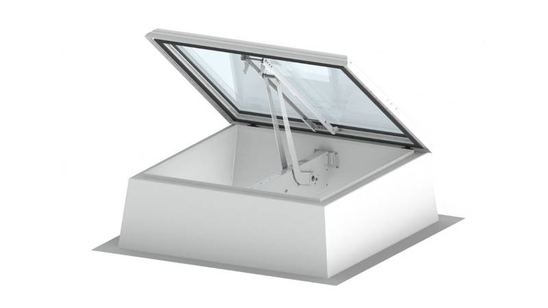 Smoke Lift Glass Skylight F100 - AOV Smoke vent SHEV - smoke vent rooflight