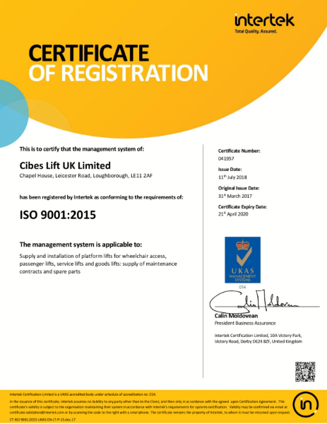 ISO 9001:2015 Certificate