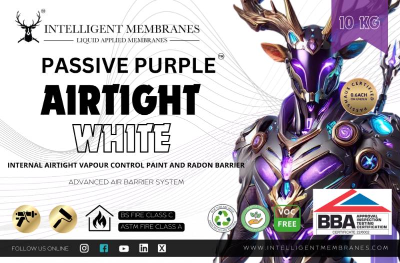 PASSIVE PURPLE- AIRTIGHT WHITE® EDITION - Vapour Control Membrane - Spray-applied Airtight Liquid Membrane 