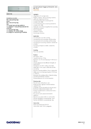 GV251130 Product Specification Sheet