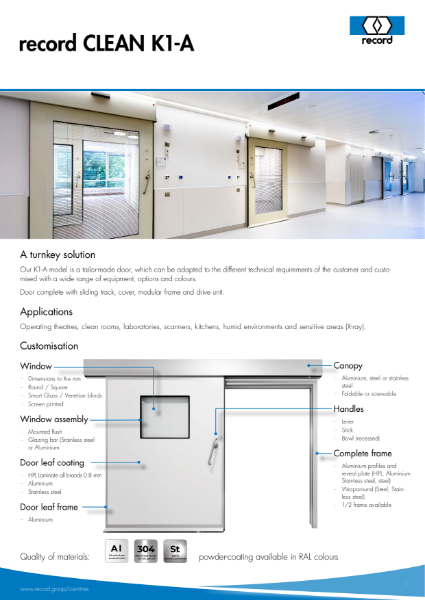 record CLEAN Datasheet