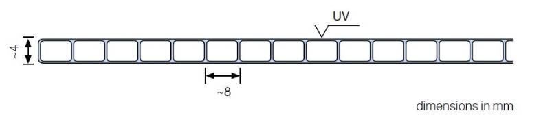 Exolon Multi UV 2/4-8 - Multiwall Polycarbonate Sheet