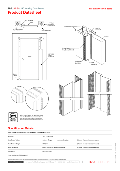 INVI-Jamb-ISD-Datasheet
