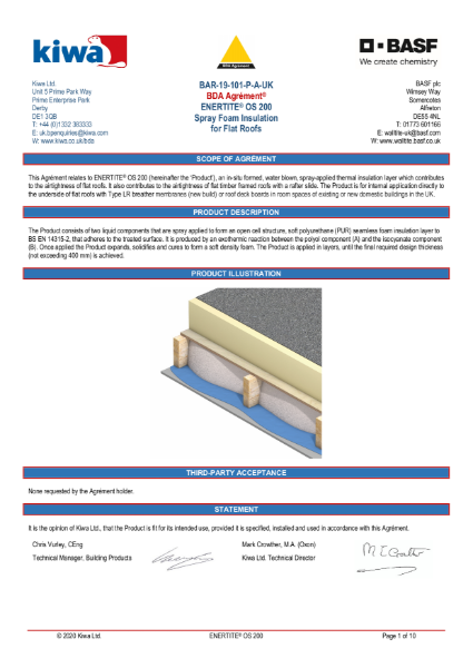 Enertite BDA Certification - Flat Roofs