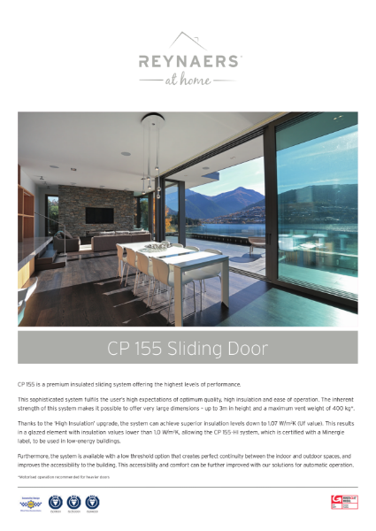 Aluminium Sliding Door for Domestic Market - CP 155