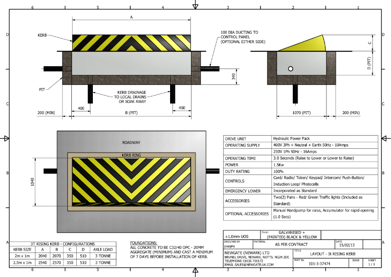 Road Blocker 3 Tonne