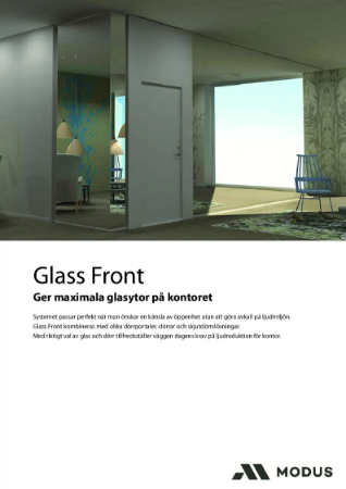 Produktfaktablad Glass Front