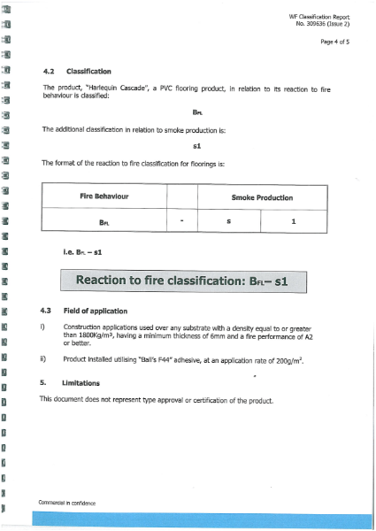 Fire Test Certificate