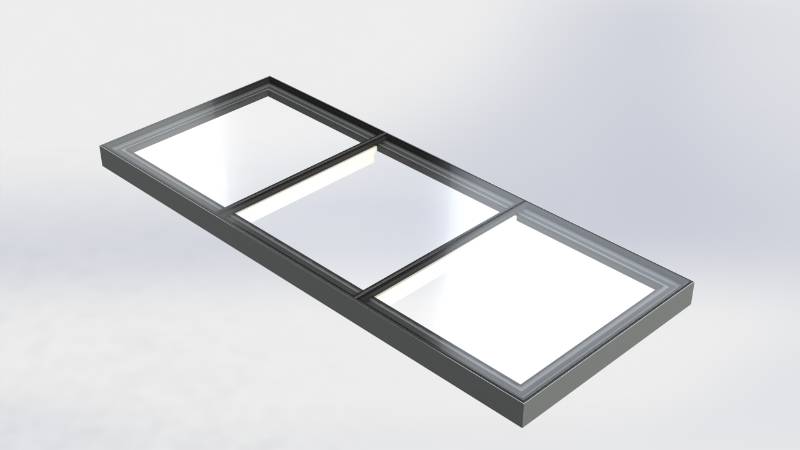 Skyway Fixed Flat Glass Rooflight - Multi Pane