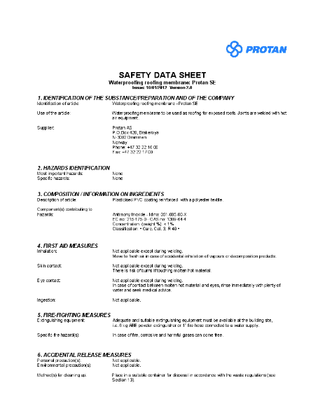 Protan SE Safety Data Sheet