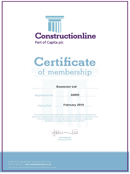 Constructionline Certificate