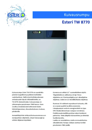 Esteri TW8770 esite