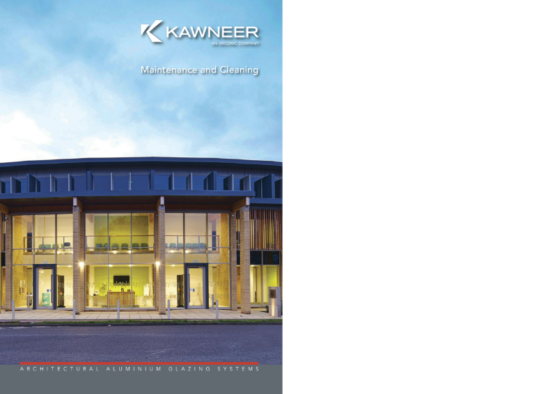 Kawneer Maintenance and Cleaning Brochure