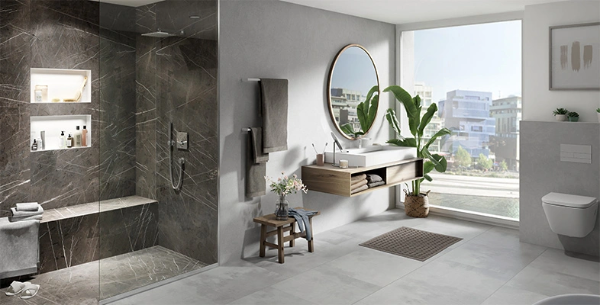 Design surfaces for an exclusive shower