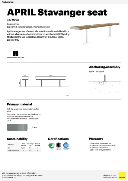 APRIL Stavanger Seat - 720-900A