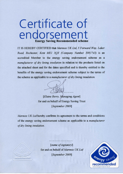 Energy Saving Trust Certification