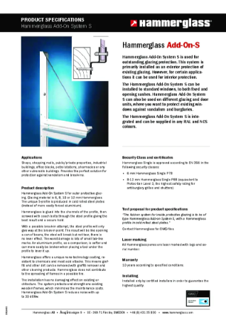 Hammerglass Product Add on S EN