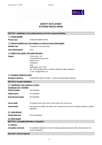Stopgap Micro Rapid SDS