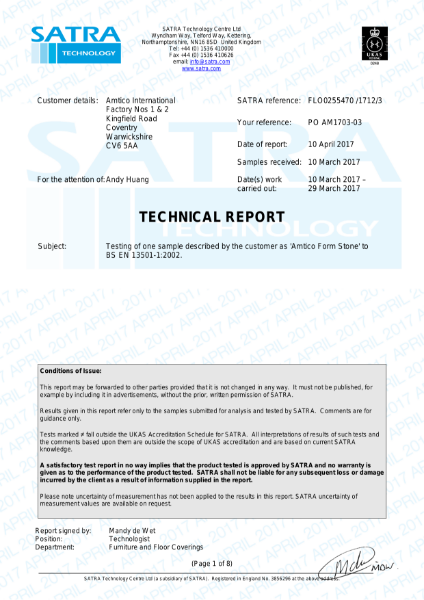 Form LVT Stones Fire Certificate 