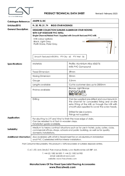 AN59R SL DC with Smooth Textured PVC TDS