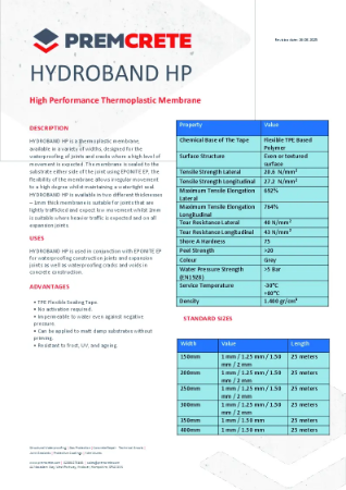 HYDROBAND HP TDS