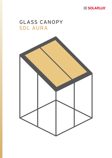 Solarlux SDL Aura glass canopy and glass house non-insulated