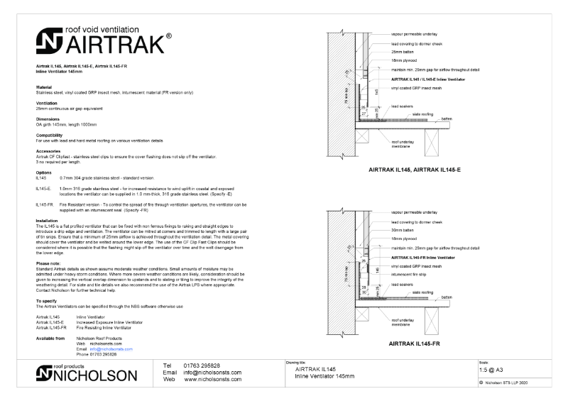 AIRTRAK IL145  Tech Data Sheet