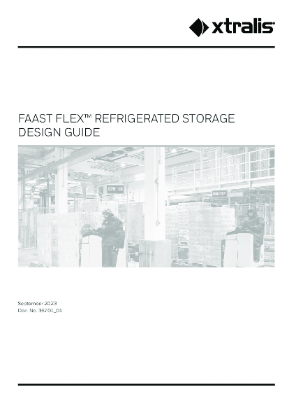 XTRALIS FAAST Flex 1 and 2 Pipe Aspirating Smoke Detection Refrigerated storage design guide