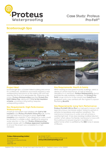 Case Study - Proteus Pro-Felt - Scarborough Spa