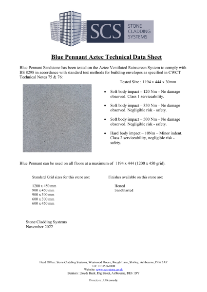 Blue Pennant Technical Data Sheet