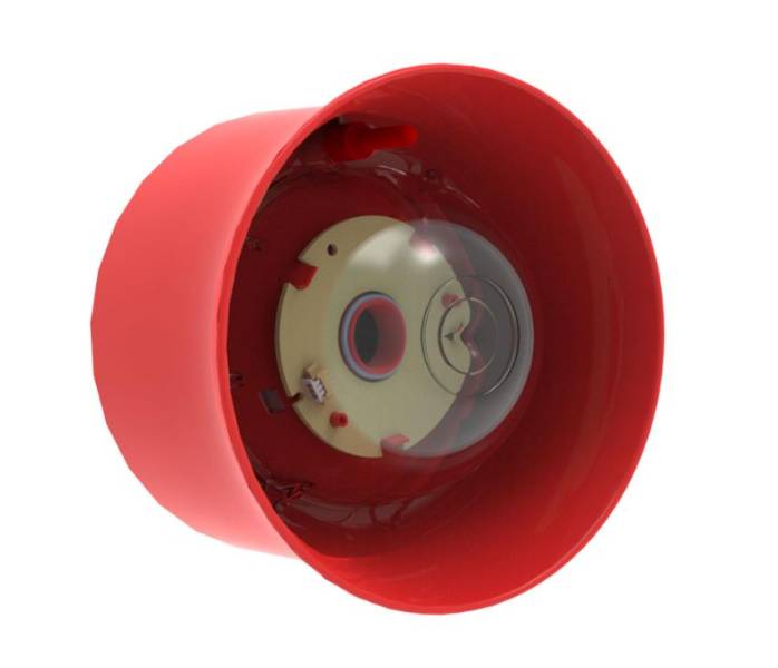 Analogue Wall Sounder Beacon – Red Case, Red LEDs