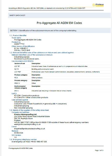 Safety Data Sheet - Pro-Aggregate EM