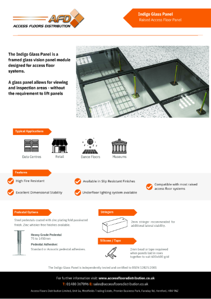 Indigo Glass Panel Data Sheet