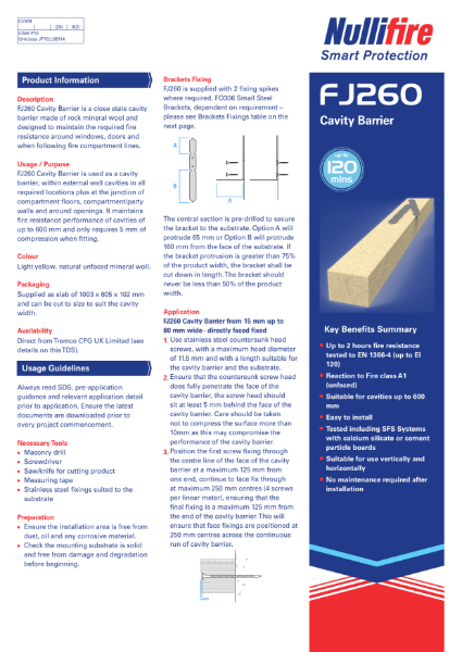 FJ250 Technical Data Sheet (en-GB)