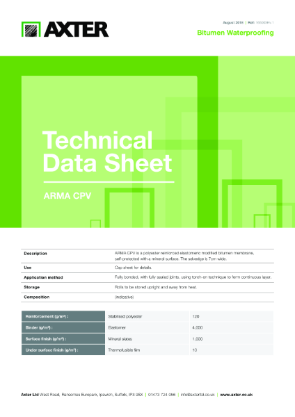 Arma CPV Technical Data Sheet