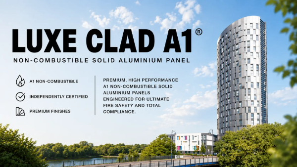 Luxe Clad A1®  IPP SS – Interlocking Pressed Plank Standing Seam Rainscreen Cladding System - Rainscreen Cladding