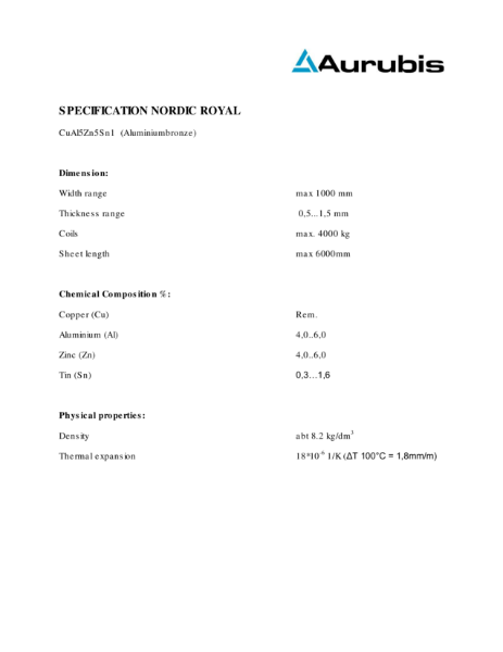 Aurubis - Specification Nordic Royal-1