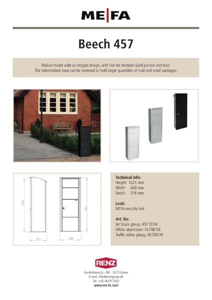 MEFA Beech (457 Front Retrieval) Datasheet