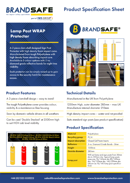 Lamp PostWRAP Protector - Brandsafe Spec Sheet