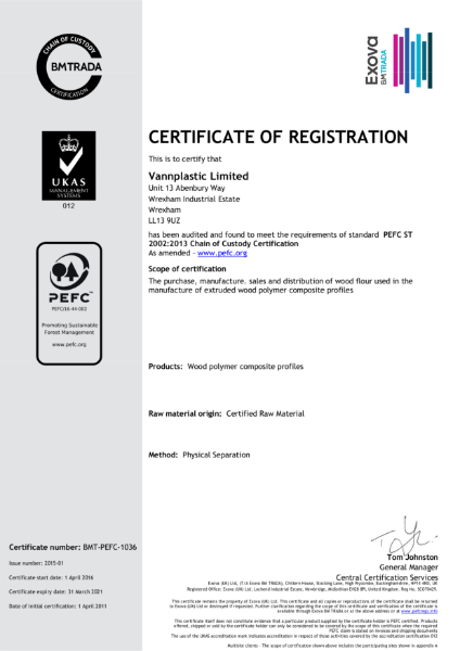 PEFC Certificate