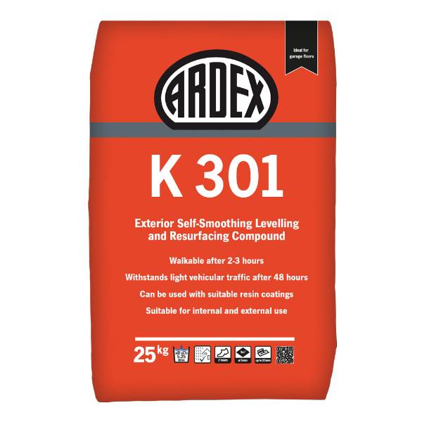 ARDEX K 301 Exterior Self-Smoothing Levelling and Resurfacing Compound