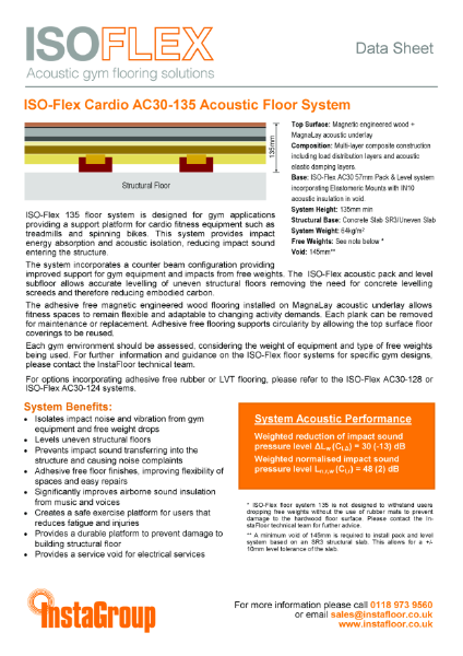 ISO-Flex AC30-135 Data Sheet (Engineered Wood)