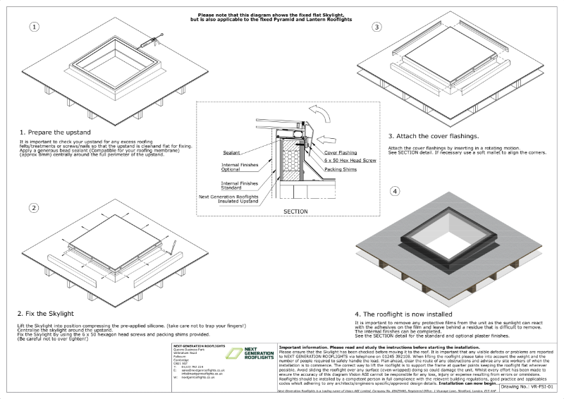 Fixed Rooflight Installation Guide