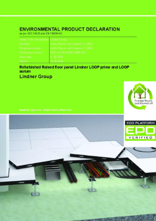 EPD-LIN-20240490-CBB1-EN Refurbished Raised floor panel Lindner LOOP ...