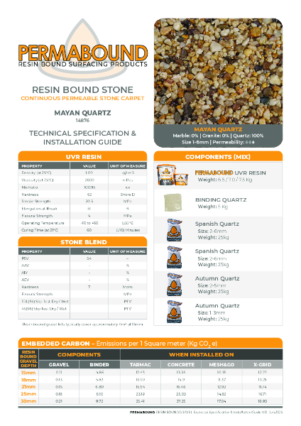Mayan Quartz_14876_Resin_Bound_Stone_TDS_PERMABOUND